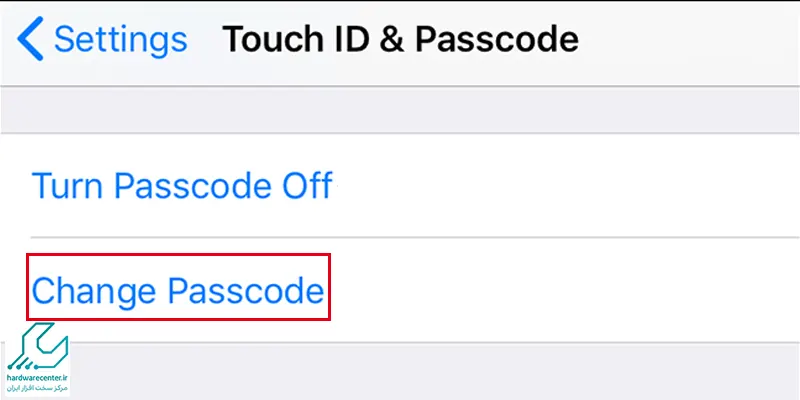 نحوه تغییر رمز عبور تبلت اپل